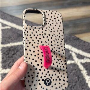 Loopy Case Black and White Polka Dot Phone Case